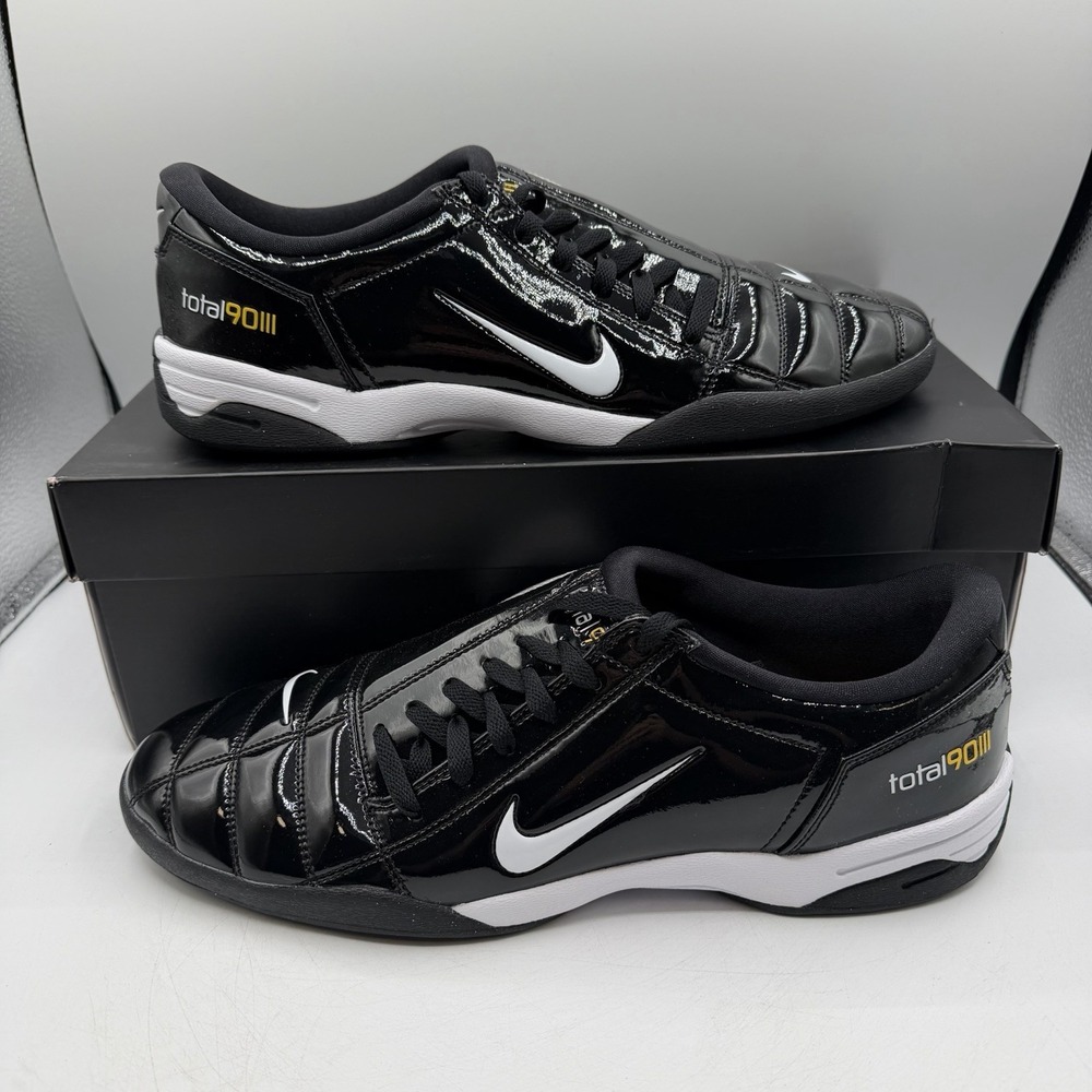 Nike Total 90 Black Indoor Soccer Shoes Mens Sz 14 Black Sneakers HJ9351-001